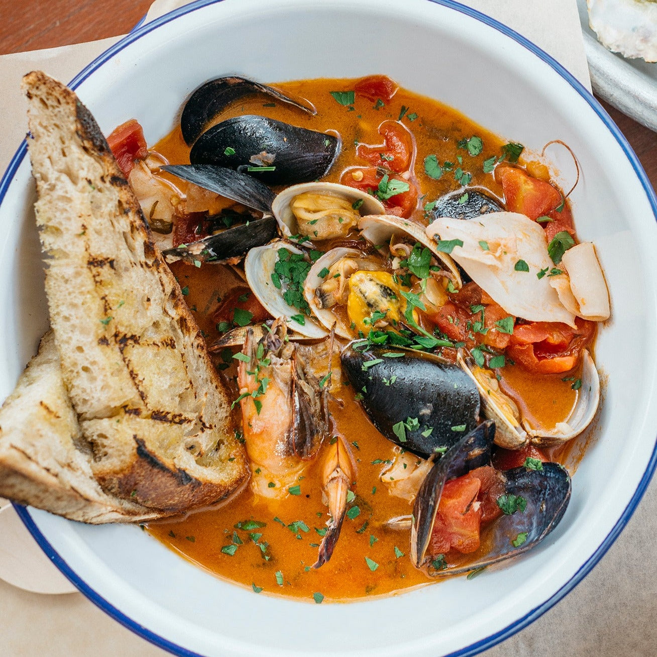 Oyster Stew  Knife & Fish